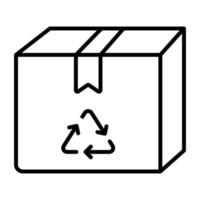 pakket recycle vector icoon