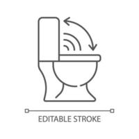 touchless toiletbril lineaire pictogram vector