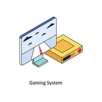 gaming systeem vector isometrische pictogrammen. gemakkelijk voorraad illustratie voorraad