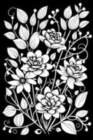 vector illustratie van bloem patroon achtergrond
