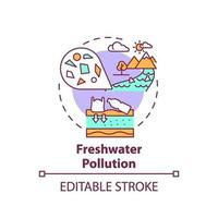 zoetwater vervuiling concept pictogram vector