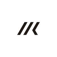 brief mk strepen beweging pijl gemakkelijk meetkundig logo vector