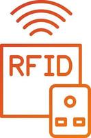 rfid icoon stijl vector