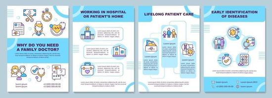 waarom heb je een huisarts brochure sjabloon nodig vector