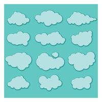 reeks van wolk wolken vector beeld illustraties