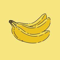 geel banaan fruit vector illustratie