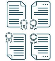 certificaat brief icoon vector voorraad illustraties