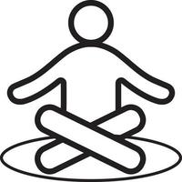 lijn pictogram voor yoga vector