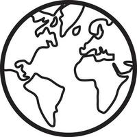 lijn pictogram voor globe