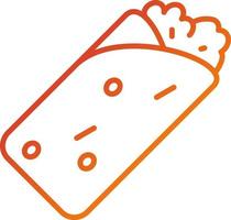 burrito icoon stijl vector