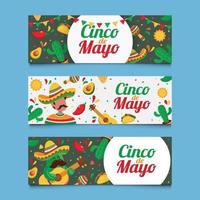 cinco de mayo groet banner collectie vector