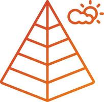 piramide icoon stijl vector