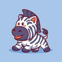 schattig zebra tekenfilm vector icoon illustratie