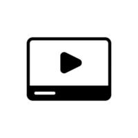 video speler icoon voor streaming films of spelen media vector