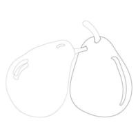 Peer fruit icoon vector