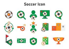 voetbal pictogram. voetbal illustratie. platte vector pictogram. kan gebruiken voor, pictogram ontwerpelement, ui, web, mobiele app.