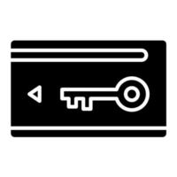 sleutelkaart vector icoon
