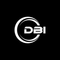 dbi brief logo ontwerp in illustratie. vector logo, schoonschrift ontwerpen voor logo, poster, uitnodiging, enz.