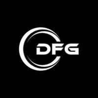 dfg brief logo ontwerp in illustratie. vector logo, schoonschrift ontwerpen voor logo, poster, uitnodiging, enz.