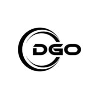 dgo brief logo ontwerp in illustratie. vector logo, schoonschrift ontwerpen voor logo, poster, uitnodiging, enz.