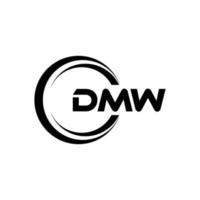 dmw brief logo ontwerp in illustratie. vector logo, schoonschrift ontwerpen voor logo, poster, uitnodiging, enz.