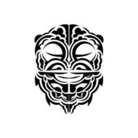 viking gezichten in sier- stijl. polynesisch tribal patronen. geschikt voor tatoeages. geïsoleerd. vector illustratie.