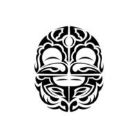 sier- gezichten. polynesisch tribal patronen. geschikt voor tatoeages. geïsoleerd Aan wit achtergrond. zwart ornament, vector. vector