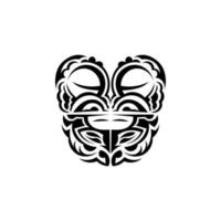 sier- gezichten. hawaiiaans tribal patronen. geschikt voor tatoeages. geïsoleerd. vector. vector