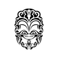 sier- gezichten. hawaiiaans tribal patronen. geschikt voor tatoeages. geïsoleerd. vector illustratie.