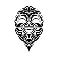viking gezichten in sier- stijl. Maori tribal patronen. geschikt voor afdrukken. geïsoleerd Aan wit achtergrond. zwart ornament, vector illustratie.