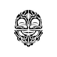 viking gezichten in sier- stijl. Maori tribal patronen. geschikt voor afdrukken. geïsoleerd. zwart ornament, vector illustratie.