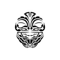 sier- gezichten. hawaiiaans tribal patronen. geschikt voor tatoeages. geïsoleerd Aan wit achtergrond. vector. vector