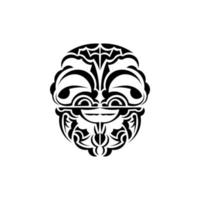 sier- gezichten. Maori tribal patronen. geschikt voor afdrukken. geïsoleerd. zwart ornament, vector illustratie.