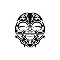 viking gezichten in sier- stijl. hawaiiaans tribal patronen. geschikt voor afdrukken. geïsoleerd. vector. vector
