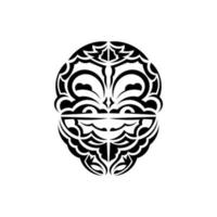 sier- gezichten. Maori tribal patronen. geschikt voor afdrukken. geïsoleerd Aan wit achtergrond. zwart ornament, vector. vector