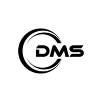 dms brief logo ontwerp in illustratie. vector logo, schoonschrift ontwerpen voor logo, poster, uitnodiging, enz.