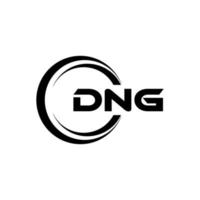 dng brief logo ontwerp in illustratie. vector logo, schoonschrift ontwerpen voor logo, poster, uitnodiging, enz.