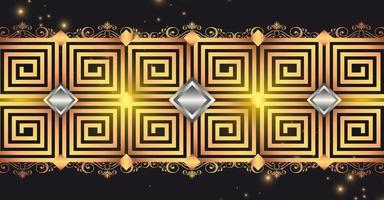 abstract gouden Romeins grens achtergrond ontwerp vector