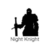 de ridder was draag- een zwaard geconfronteerd naar beneden vector