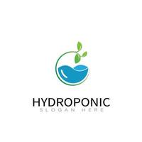 hydrocultuur groente logo ontwerp vector