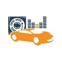 audio auto sjabloon ingesteld pictogram symbool vector