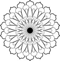 ronde patroon in Arabisch stijl mandala vorm voor mehendi, mehndi, tatoeëren, decoratie, decoratief ornament in etnisch oosters stijl vector