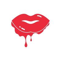 lippen icoon vector illustratie ontwerp