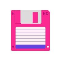 retro diskette, floppy schijf. tekenfilm modieus vector illustratie.