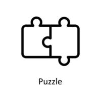 puzzel vector schets pictogrammen. gemakkelijk voorraad illustratie voorraad