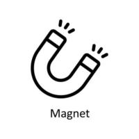 magneet vector schets pictogrammen. gemakkelijk voorraad illustratie voorraad