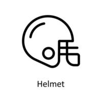 helm vector schets pictogrammen. gemakkelijk voorraad illustratie voorraad