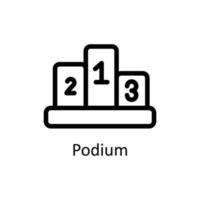 podium vector schets pictogrammen. gemakkelijk voorraad illustratie voorraad