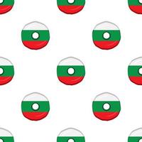 patroon koekje met vlag land bulgarije in smakelijk biscuit vector