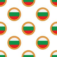 patroon koekje met vlag land bulgarije in smakelijk biscuit vector